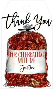 Crawfish Boil Sack Birthday Favor Tag: Crawfish Boil Sack Birthday