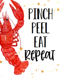 Crawfish Boil Sign P1 Pinch: Crawfish Boil Signs P1