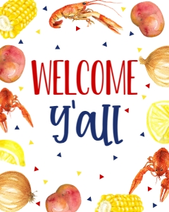 Crawfish Boil Sign KC1 Welcome Sign: Crawfish Boil Signs KC1