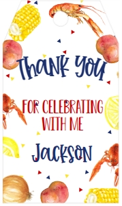 Birthday Crawfish Kids Favor Tag: Birthday Crawfish Kids