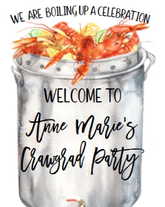 Crawfish Boil Graduation Diploma Welcome Sign: Crawfish Boil Graduation Diploma