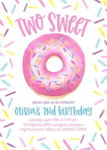 Birthday Two Sweet Donut: Birthday Two Sweet Donut