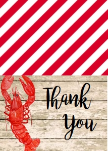 Crawfish Boil Rustic Thank You: Crawfish Boil Grad
