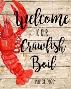 Crawfish Boil Rustic Welcome Sign: Crawfish Boil Rustic