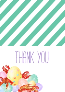 Crawfish Boil Easter Egg Hunt Pastel Thank You: Crawfish Boil Easter Egg Hunt Pastel