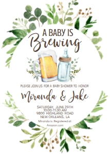 Baby Shower Baby Is Brewing Bottle Beer Greenery: Baby Shower Baby Is Brewing Bottle Beer Greenery