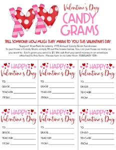 Valentines XOXO Candy Gram: Valentines Candy Gram