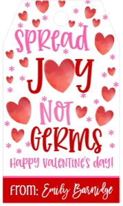 Valentine Germs Favor Tag: Valentine Germs Favor Tag
