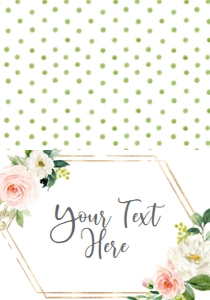 Communion Pink Floral Geo Frame Food Tent: Baptism Pink Floral Geo Frame