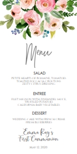 Communion Bouquet Pink Floral Menu: Confirmation Bouquet Pink Floral