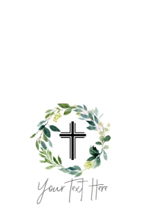 Communion Green Leaf Wreath Food Tent: Communion Green Leaf Wreath