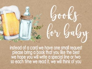 Baby Shower Kraft Brewing Bottle Book Card: Baby Shower Kraft Brewing Bottle Invitation