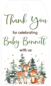 Baby Shower Woodland Trees Adventure Favor Tag: Baby Shower Woodland Trees Adventure