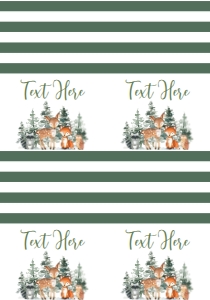 Baby Shower Woodland Trees Adventure Food Tent Full Page: Baby Shower Woodland Trees Adventure
