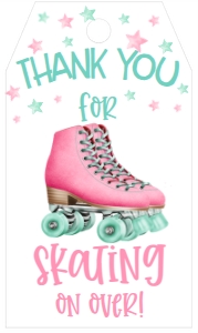 Birthday Skate Party LS1 Favor Tag: Birthday Skate Party LS1
