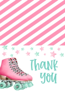Birthday Skate Party LS1 Thank You: Birthday Skate Party LS1