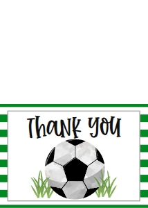 Birthday Soccer GS1 Thank You: Birthday Soccer GS1