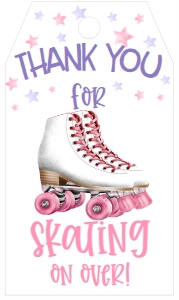 Birthday Skate Party LS2 Favor Tag: Birthday Skate Party LS2