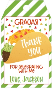 Birthday Taco Twosday Favor Tag: Birthday Taco Twosday