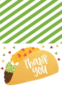 Birthday Taco Twosday Thank You: Birthday Taco Twosday