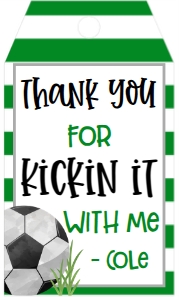 Birthday Soccer GS1 Favor Tag: Birthday Soccer GS1