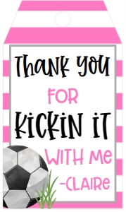 Birthday Soccer GS2 Favor Tag: Birthday Soccer GS2