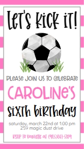 Birthday Soccer GS2 Text Invite: Birthday Soccer GS2