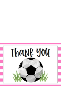 Birthday Soccer GS2 Thank You: Birthday Soccer GS2