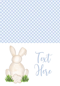 Easter Bunny Birthday Blue Food Tent EBP2: Birthday Easter Bunny Monogram Blue