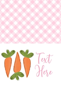 Birthday Easter Carrots Pink Food Tent: Birthday Easter Carrots Pink