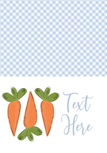Birthday Easter Carrots Blue Food Tent: Birthday Easter Carrots Blue