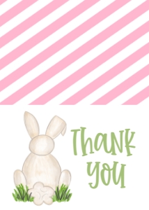 Birthday Bunny Thank You BB1: Birthday Bunny BB1