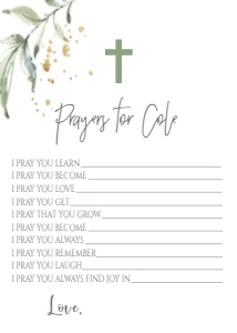 Communion Greenery Gold Frame Prayer Card: Communion Greenery Gold Frame