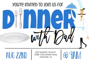 Dinner With Dad Flyer: Dinner With Dad Flyer