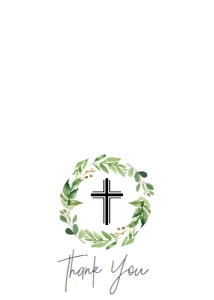 Communion Greenery Wreath Thank You: Confirmation Wreath Greenery