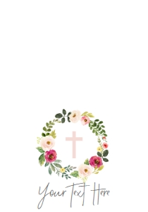 Communion Wreath Pink Spring Floral Cross Food Tent: Communion Wreath Pink Spring Floral Cross