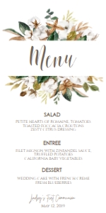 Menu Cotton Magnolia Greenery: Communion Cotton Magnolia Greenery
