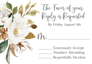 Communion Cotton Magnolia Greenery RSVP: Communion Cotton Magnolia Greenery