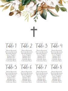 Communion Cotton Magnolia Greenery Seating Chart: Communion Cotton Magnolia Greenery