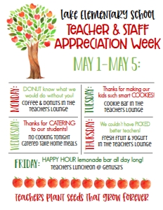 School Teacher Appreciation Week Apple Tree: School Teacher Appreciation Week Apple Tree