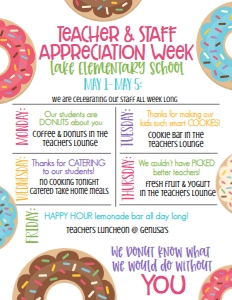 School Teacher Appreciation Week Donut design preview