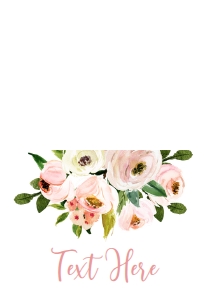 Easter Brunch Bouquet Blush Pink Food Tent Single Page: Baby Shower Pink Bouquet Invitation 633251272