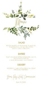 Communion Greenery Frame Cross Menu: Communion Greenery Frame Cross