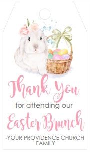 Easter Brunch Egg Hunt Favor Tag: Easter Brunch Egg Hunt