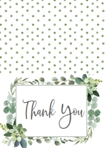 Communion Green Leaf Frame AB Thank You: Communion Green Leaf Frame AB