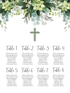 Communion Green Leaf Frame AB Seating Chart: Communion Green Leaf Frame AB