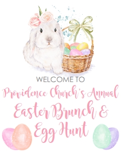 Easter Brunch Egg Hunt Welcome Sign 8x10: Easter Brunch Egg Hunt