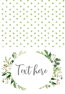 Communion Greenery Frame Food Tent: Communion Greenery Frame