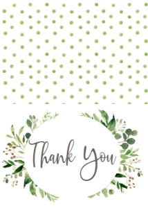 Communion Greenery Frame Thank You: Communion Greenery Frame