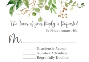 Communion Greenery Frame RSVP: Communion Greenery Frame